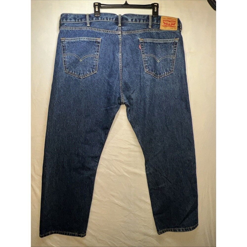 Levi's 505 Men’s Straight Fit Jeans 44X30 Medium Blue Denim